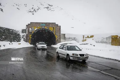 ایران زیباست | بارش برف در جاده چالوس