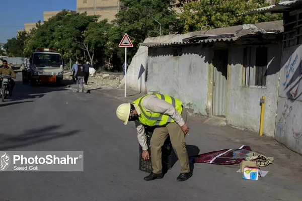 دیوار حائل شهرک پردیس و شهرک شهید بهشتی مشهد تخریب شد