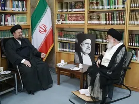 سیدحسن خمینی با آیت الله علم&zwnj;الهدی دیدار کرد