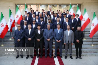 دیدار ملی‌پوشان فوتبال ایران با رییس جمهور