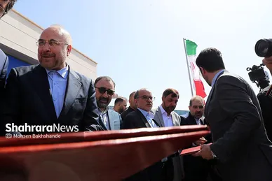 افتتاح فرودگاه گناباد با حضور رئیس مجلس و وزیر راه