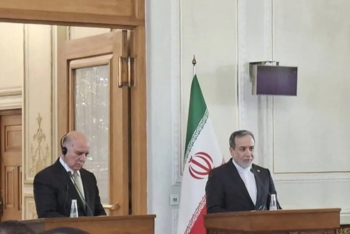 عراقچی در نشست خبری مشترک با فواد حسین: تخلیه عین‌الاسد نشانه‌ای از تقویت ثبات در عراق است