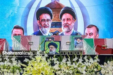 تصاویری از استقبال و تشییع پیکر رئیس جمهور رئیسی و شهدای خدمت در مشهد