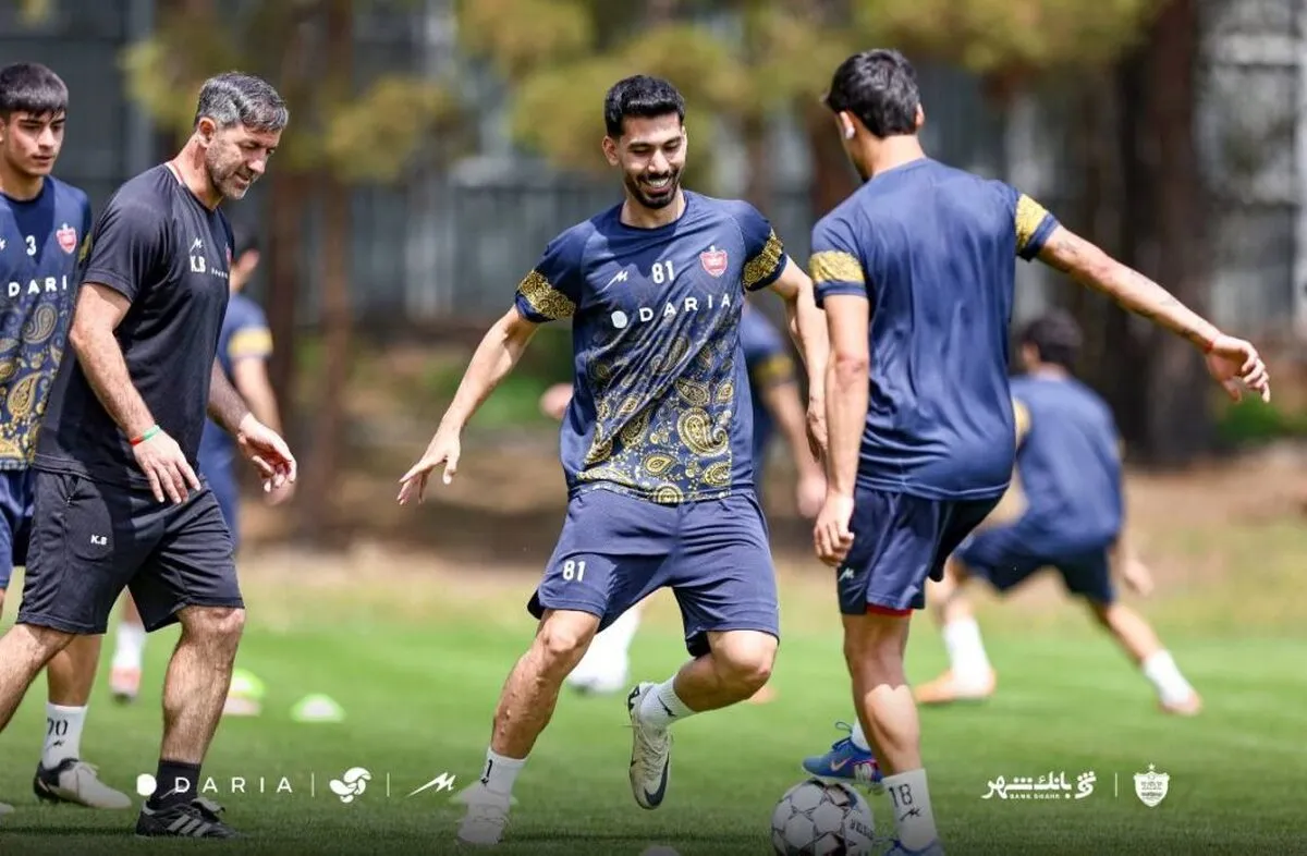 برگزاری تمرینات پرسپولیس با حضور کریم باقری