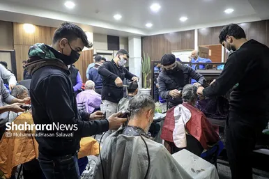 پویش قیچی طلایی در گرمخانه شهرداری