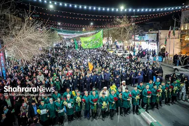 گلباران حرم مطهر رضوی در شب میلاد جوادالائمه (ع)