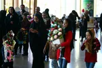 استقبال پرشور از بازگشت کاروان خدام الحسین (ع) شهرداری مشهد در فرودگاه مشهد