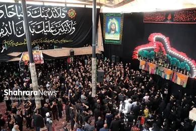 مراسم عزاداری روز دوازدهم محرم در حسینیه کرمانی‌های مشهد