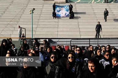 پیکر ملیکا محمدی به استادیوم آزادی رفت