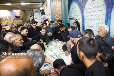 گزارش تصویری |مراسم تشییع پیکر دو مامور پلیس انفجار کلانتری در مشهد