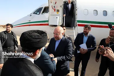 افتتاح فرودگاه گناباد با حضور رئیس مجلس و وزیر راه