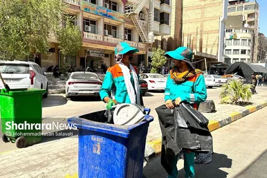عکس | خدمت رسانی پاکبانان مشهدی به زائران اربعین در نجف اشرف