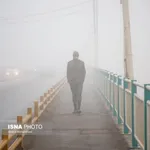 مه‌گرفتگی شدید در اهواز + تصاویر