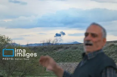 گزارش تصویری | حمله هوایی به پل راه‌آهن امین آباد زنجان