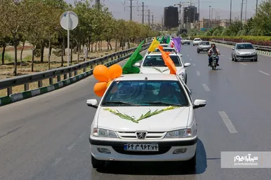 کارناوال خودرویی به مناسبت عید سعید غدیر خم در مشهد
