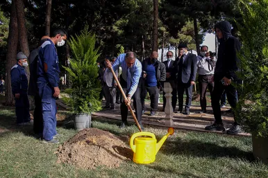 کاشت درخت صلح و دوستی با حضور نمایندگان کشورهای همسایه در مشهد