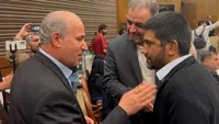 دیدار مهدی تاج و علیرضا دبیر پس از تنش لفظی میان فدراسیون‌های فوتبال و کشتی