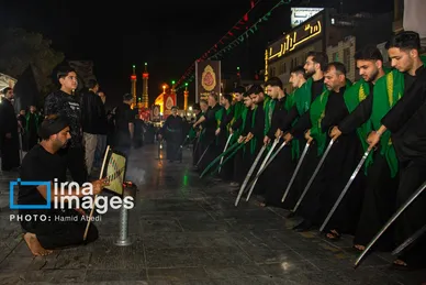 گزارش تصویری | مراسم عزاداری مشق شمشیر