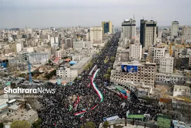 ویدئو| لحظات به یاد ماندنی از راهپیمایی روز قدس مردم مشهد در جنگ رمضان