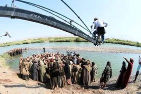 تشییع پیکر ۲ هنرور سریال &laquo;سلمان فارسی&raquo; در بسطام شاهرود (۱۲ اسفند ۱۴۰۲)