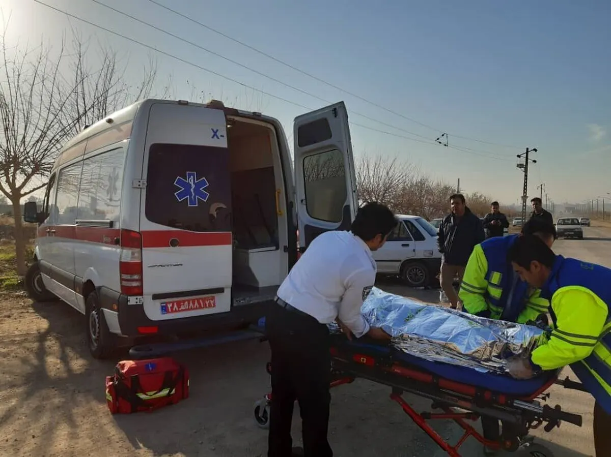 انحراف اتوبوس مسافربری در محور مرودشت-شیراز