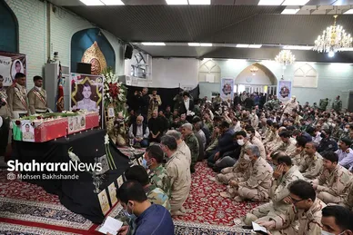 مراسم تشییع پیکر مطهر سرباز شهید «احمد لطفی» در مشهد