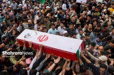 تشییع باشکوه پیکر «شهید غیرت» حمیدرضا الداغی در مشهد