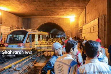 عملیات «تست‌گرم» بخش اول خط سوم قطار شهری مشهد