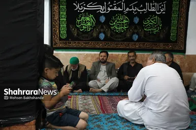 مراسم عزاداری شب هفتم محرم در حسینیه سادات نبی مهاجران افغانستانی‎