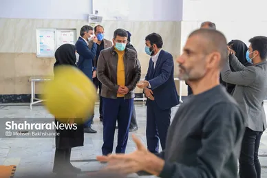 بازدید جواد فروغی مدال آور المپیک ۲۰۲۰ توکیو از آسایشگاه شهید بهشتی مشهد‎‎