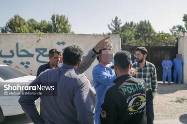 گزارش تصویری | بازسازی صحنه قتل در جاده شهرک صنعتی فردوسی مشهد