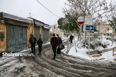 گزارش تصویری | بارش برف در مشهد