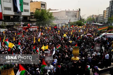 عکس‌هایی از مراسم تشییع پیکر شهید اسماعیل هنیه در تهران - ۱