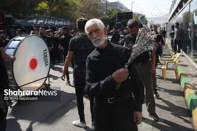 عزاداری شهادت امام رضا(ع) درخیابان های منتهی به حرم مطهر