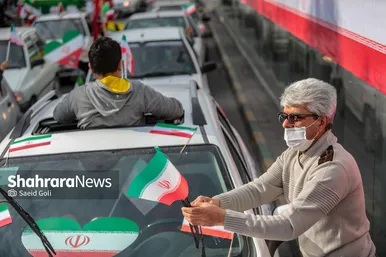 راهپیمایی خودرویی ۲۲ بهمن در مشهد