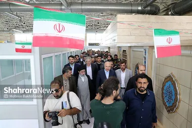 افتتاح فرودگاه گناباد با حضور رئیس مجلس و وزیر راه