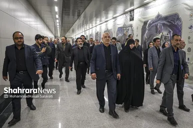 گزارش تصویری | آغاز بهره برداری از ایستگاه بسیج خط ۳ قطار شهری مشهد