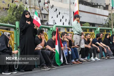 عکس‌هایی از مراسم تشییع پیکر شهید اسماعیل هنیه در تهران- ۲