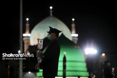 مراسم خطبه خوانی شب عاشورا در حرم مطهر رضوی‎‎‎‎