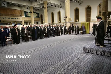 عکس‌هایی از دیدار مسئولان قوه‌قضائیه با رهبر معظم انقلاب (۲ تیرماه ۱۴۰۳)