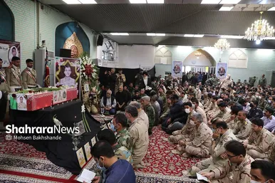 مراسم تشییع پیکر مطهر سرباز شهید «احمد لطفی» در مشهد