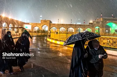 بارش برف در مشهد