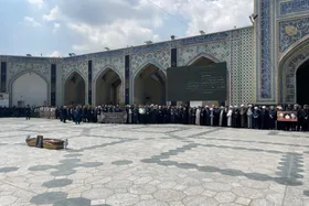 پیکر مرحوم سیدجواد حجازی در حرم امام&zwnj;رضا(ع) تشییع و تدفین شد (۲۳ تیر ۱۴۰۳)