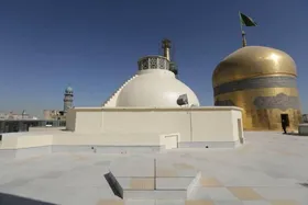 عملیات عایق&zwnj;کاری گنبد تاریخی رواق دارالسیاده حرم امام رضا(ع) با تکنولوژی نانو