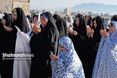 گزارش تصویری | نماز عید سعید فطر مهاجران افغانستانی در محله گلشهر مشهد