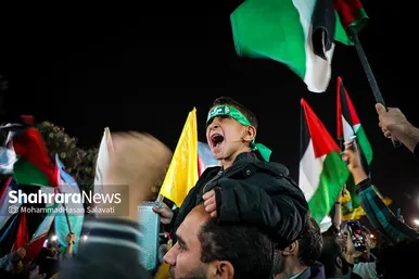 جشن مردم مشهد در حمایت از مردم فلسطین و عملیات «طوفان الاقصی»