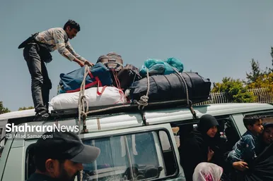 گزارش تصویری | ادامه روند خروج مهاجران افغانستانی غیرمجاز از مرز دوغارون