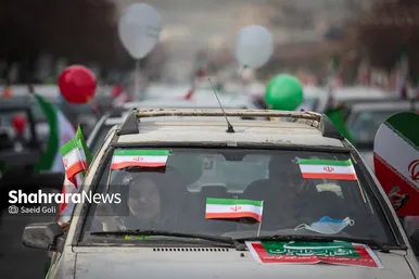 راهپیمایی خودرویی ۲۲ بهمن در مشهد