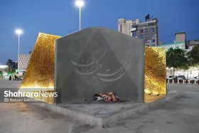 حضور مردم مشهد در خیابان پس از وقوع زلزله
