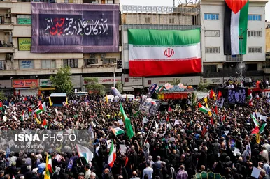 عکس‌هایی از مراسم تشییع پیکر شهید اسماعیل هنیه در تهران - ۱